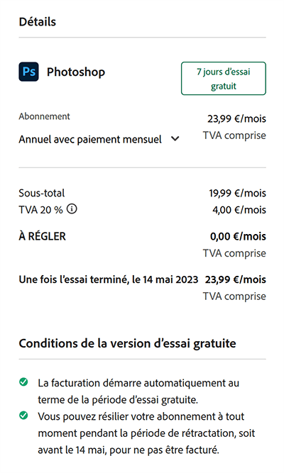 exemple essai gratuit photoshop