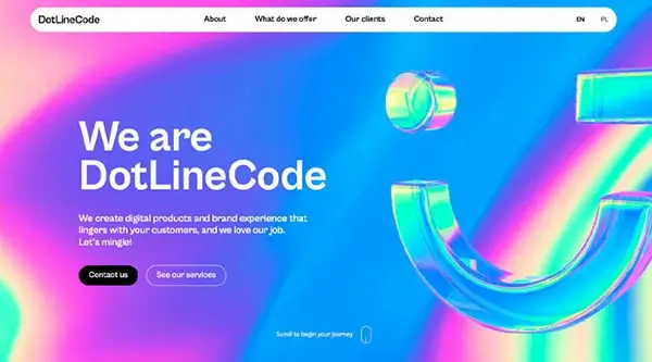 image de site web coloré