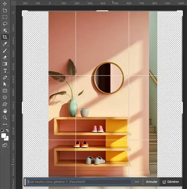 Outil recadrage Photoshop