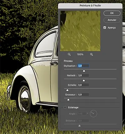 Peinture à l'huile Photoshop