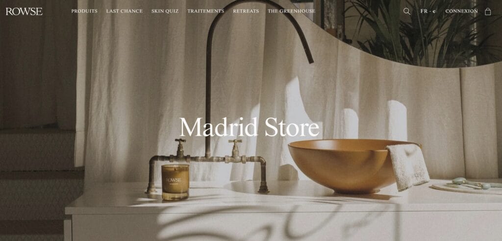 capture d'écran du site Rowse