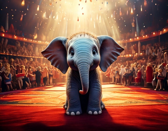 image d'éléphant générée avec adobe firefly